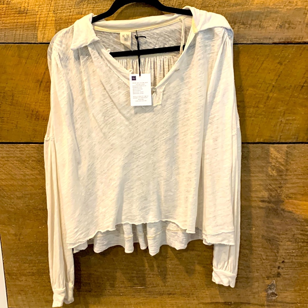We the free cream colored blouse